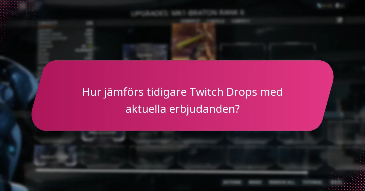 Hur jämförs tidigare Twitch Drops med aktuella erbjudanden?