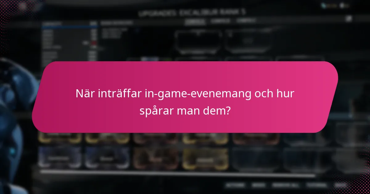 När inträffar in-game-evenemang och hur spårar man dem?