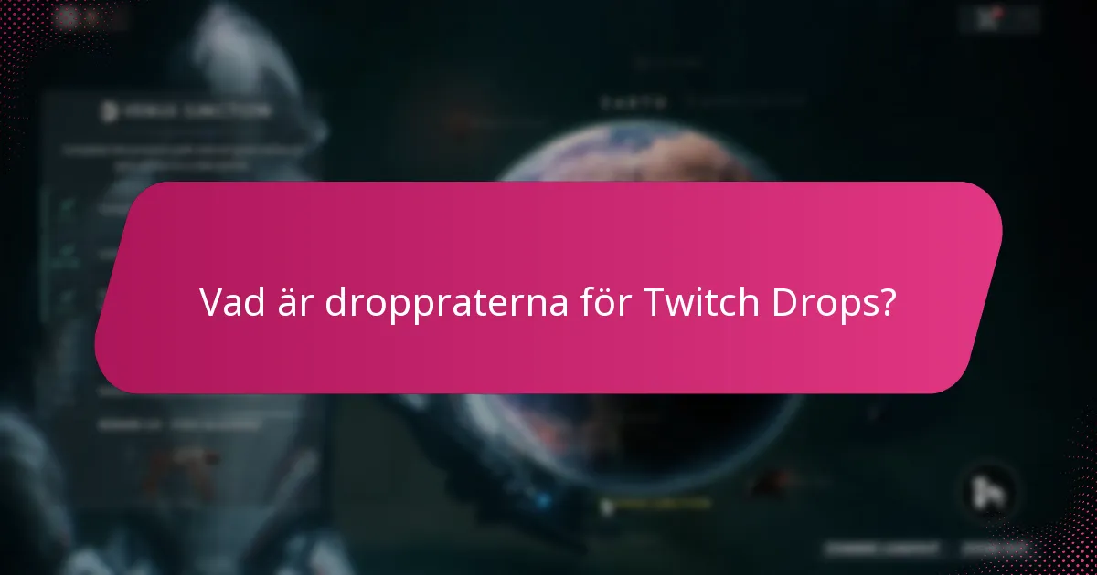 Vad är droppraterna för Twitch Drops?